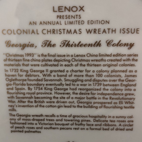 🆕🆕🤶🤶🆕Lenox annual Limited addition Christmas plate 93 - Picture 6 of 8